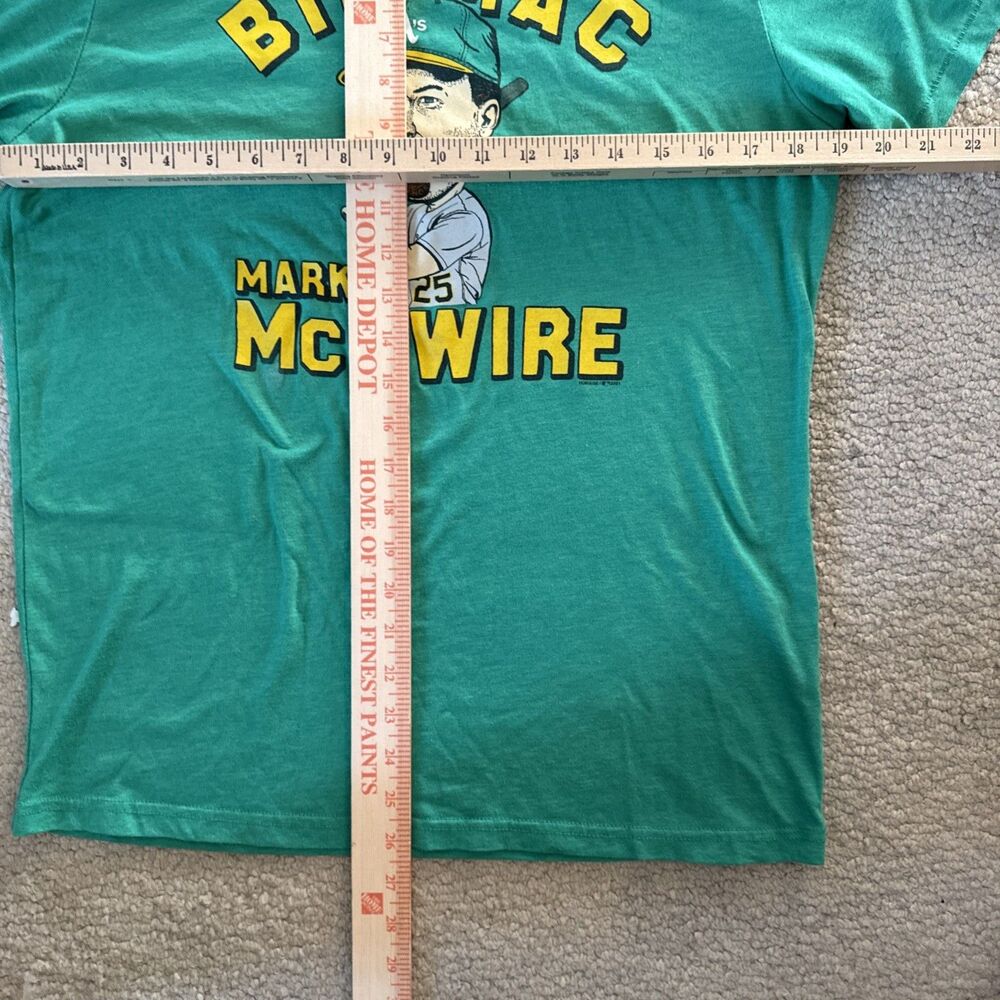 Mark McGwire Big Mac Oakland A’s T Shirt Homage Green | Men's Medium - Picture 5 of 7